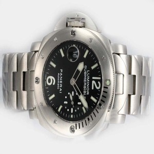 Panerai Luminor PAM239 Round Silver Stainless Steel Strap Mens Watch