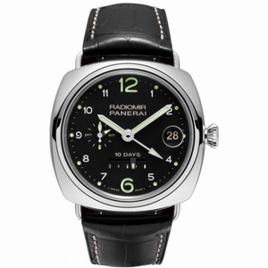 Panerai Radiomir 10 Days GMT Black Dial Black Leather Men's Watch PAM00496