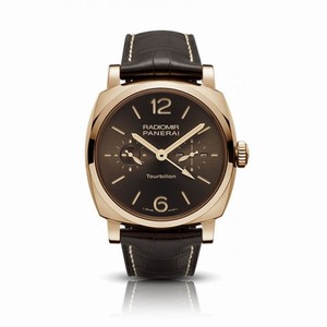 Panerai Radiomir 1940 Tourbillon GMT Brown Dial Men's Watch PAM00558