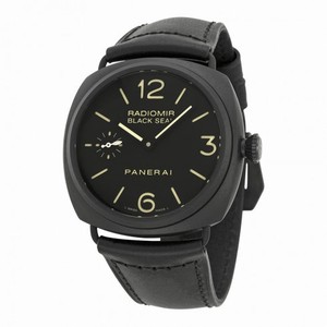 Panerai Radiomir Black Seal Black Dial Black Leather Men's Watch PAM00292