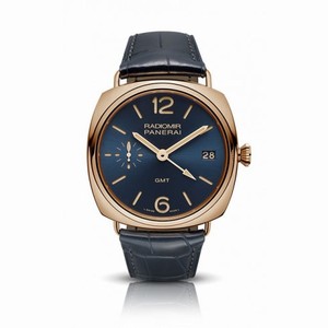 Panerai Radiomir GMT Oro Rosso Blue Dial Men's Watch PAM00598