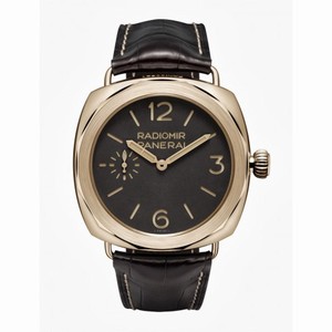 Panerai Radiomir Oro Rosso Brown Dial Brown Leather Strap Men's Watch PAM00522