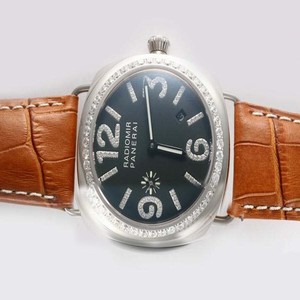 Panerai Radiomir PAM 00231 45mm Blue Dial Brown Ostrich Leather Strap Watch