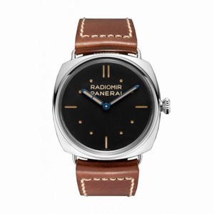 Panerai Radiomir S.L.C. 3 Days Black Dial Brown Leather Men's Watch PAM00449