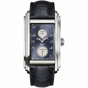 Patek Philippe 10 Day Tourbillion Blue Dial Alligator Leather Men's Watch 5101G