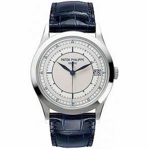 Patek Philippe Calatrava Automatic Silver Dial 18kt White Gold Men's Watch 5296G-001