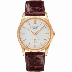 Patek Philippe Calatrava Automatic White Dial 18 kt Rose Gold Men's Watch 5196R