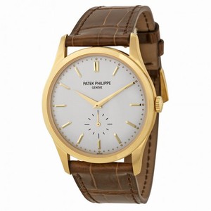 Patek Philippe Calatrava Mechanical Opaline White Dial Men's Watch 5196J-001