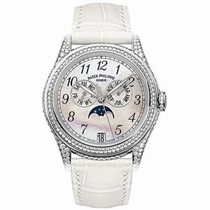 Patek Philippe Complicated 18kt White Gold Moon Phase Diamond Ladies Watch 4937G