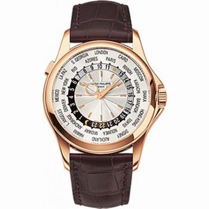 Patek Philippe Complications Mechanical Silver Dial Leather Men's Watch 5130R-018