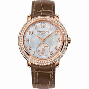 Patek Philippe Complications Mother Of Pearl Dial Taupe Leather Ladies Watch 4968R-001
