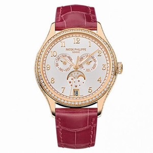 Patek Philippe Complications Silvery Sunburst Dial 18K Rose Gold Automatic Ladies Watch 4947R-001