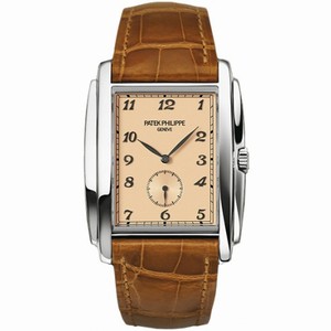 Patek Philippe Gondolo Manua Vintage Rose Dial Leather Men's Watch 5124G-001