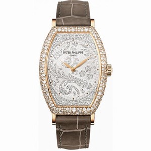 Patek Philippe Gondolo Mechanical Gold and Diamond Dial Ladies Watch 7099R-001