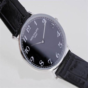 Patek Philippe Grand Complications 3939HP Black Dial 40mm Black Ostrich Leather Strap Watch