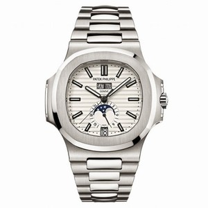 Patek Philippe Nautilus Silver Dial Stainless Steel Men's Mechanical Watch 5726-1A-010