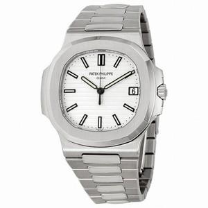 Patek Philippe Nautilus Silvery White Dial Stainless Steel Men's Watch 5711-1A-011