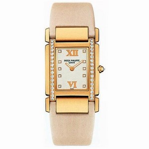 Patek Philippe Twenty 4 18kt Rose Gold Vanilla Strap Diamond Ladies Watch 4920R