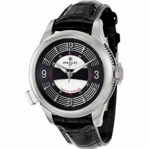 Perrelet Maestro Musical Concept Automatic Black and White Dial Black Leather Men's Watch A1038-1