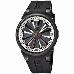 Perrelet Turbine Blac Dial Black Rubber Automatic Men's Watch A1047-4