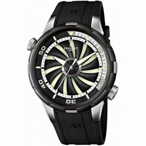 Perrelet Turbine Black Superluminova Dial Automatic Men's Watch A1067-1