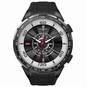 Perrelet Turbine Chronograph Black and White Dial Automatic Men's Watch A1075-1