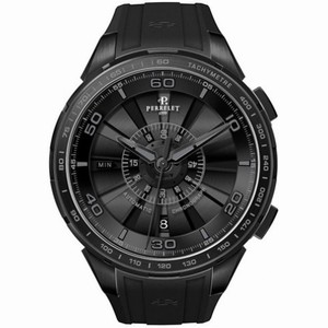 Perrelet Turbine Chronograph Black Dial Automatic Men's Watch A1079-1