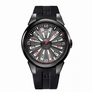 Perrelet Turbine Poker Black Titanium Dial Automatic Men's Watch A4018-1