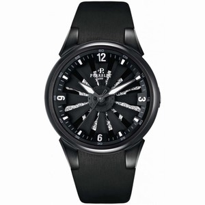 Perrelet Turbine Toxic Black Dial Automatic Ladies Watch A4022-1
