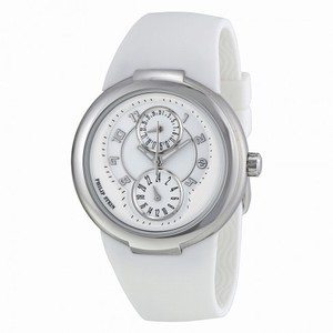 Philip Stein Active White Rubber Strap Silver-tone Ladies Watch 31-AW-RW