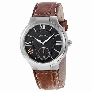Philip Stein Black Dial Leather Strap Men's Watch 42-BK-ASBR