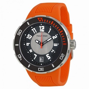 Philip Stein Extreme Orange Rubber Strap Men's Watch 34-BRG-RO