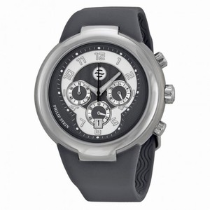 Philip Stein Large Chronograph Steel Watch 32-AGR-RBGR