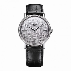 Piaget Altiplano Diamond Pave 18K White Gold Men's Watch GOA36129
