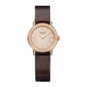 Piaget Altiplano Diamond Pave Dial 18K Rose Gold Ladies Watch GOA37034