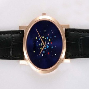 Piaget Altiplano G0A29120 33mm Blue Dial Black Crocodile Leather Strap Watch