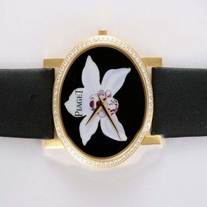 Piaget Altiplano G0A32076 Womens Black Ostrich Leather Strap 33mm Watch