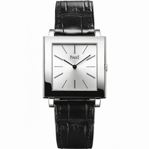 Piaget Altiplano Mechanical Silver Dial Black Leather Ladies Watch G0A32064
