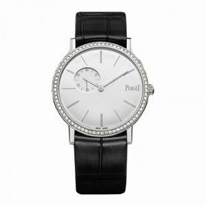 Piaget Altiplano Silver Dial Black Alligator Leather Ladies Watch GOA39106
