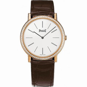 Piaget Altiplano Silver Dial Brown Alligator Leather Automatic Men's Watch GOA36125
