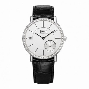 Piaget Altiplano Silvered Dial 18K White Gold Diamond Automatic Men's Wach GOA39138