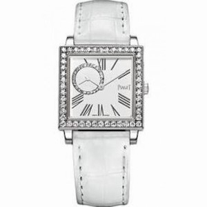 Piaget Altiplano White Dial 18K White Gold Diamond Ladies Watch G0A37077