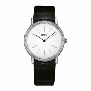 Piaget Altiplano White Dial 18K White Gold Diamond Ladies Watch GOA29165