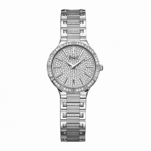 Piaget Dancer Diamond Pave Dial 18K White Gold Ladies Watch GOA34053