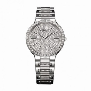 Piaget Dancer Diamond Pave Dial 18K White Gold Men's Watch GOA34054