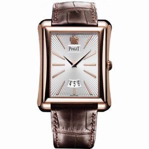 Piaget Emperador Silver Dial Brown Leather Men's Watch G0A32121