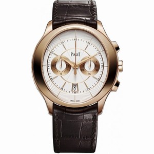 Piaget Gouverneur Automatic Silver Dial Brown Leather Men's Watch G0A37112