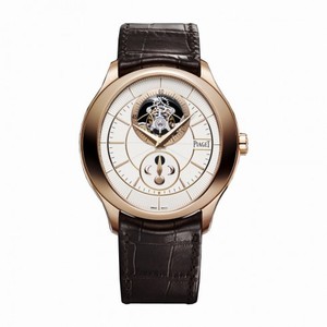 Piaget Gouverneur Silver Guilloche Dial 18K Rose Gold Men's Watch GOA37114