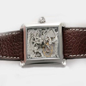 Piaget Piaget 20083 White Dial Brown Crocodile Leather Strap Rose Gold Bezel Watch