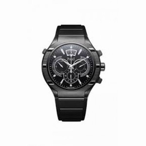 Piaget Polo FortyFive Chronograph Black Dial Rubber Men's Watch G0A37004